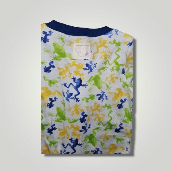 Burt's Bees blue and green frog sleeper size 3-6 months New! - Picture 5 of 6